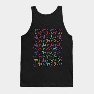 Pattern Aries Zodiac Sign Horoscope Astrology Symbol Creme Tank Top